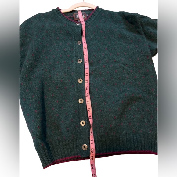Vintage Woolrich Wool Blend Cardigan Sweater Buttons Large Green - Picture 5 of 10